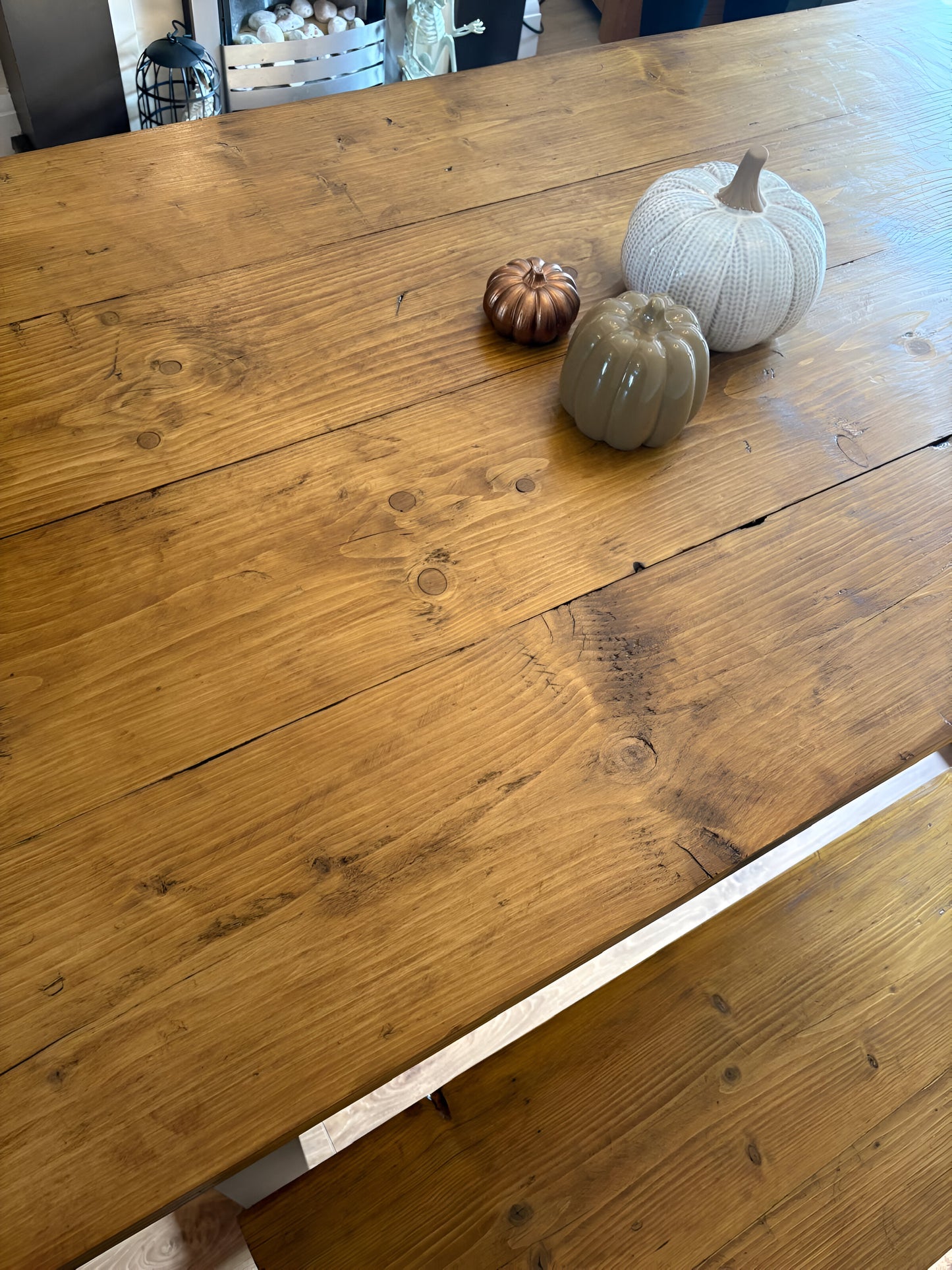 Rustic Dining Table & Bench Set